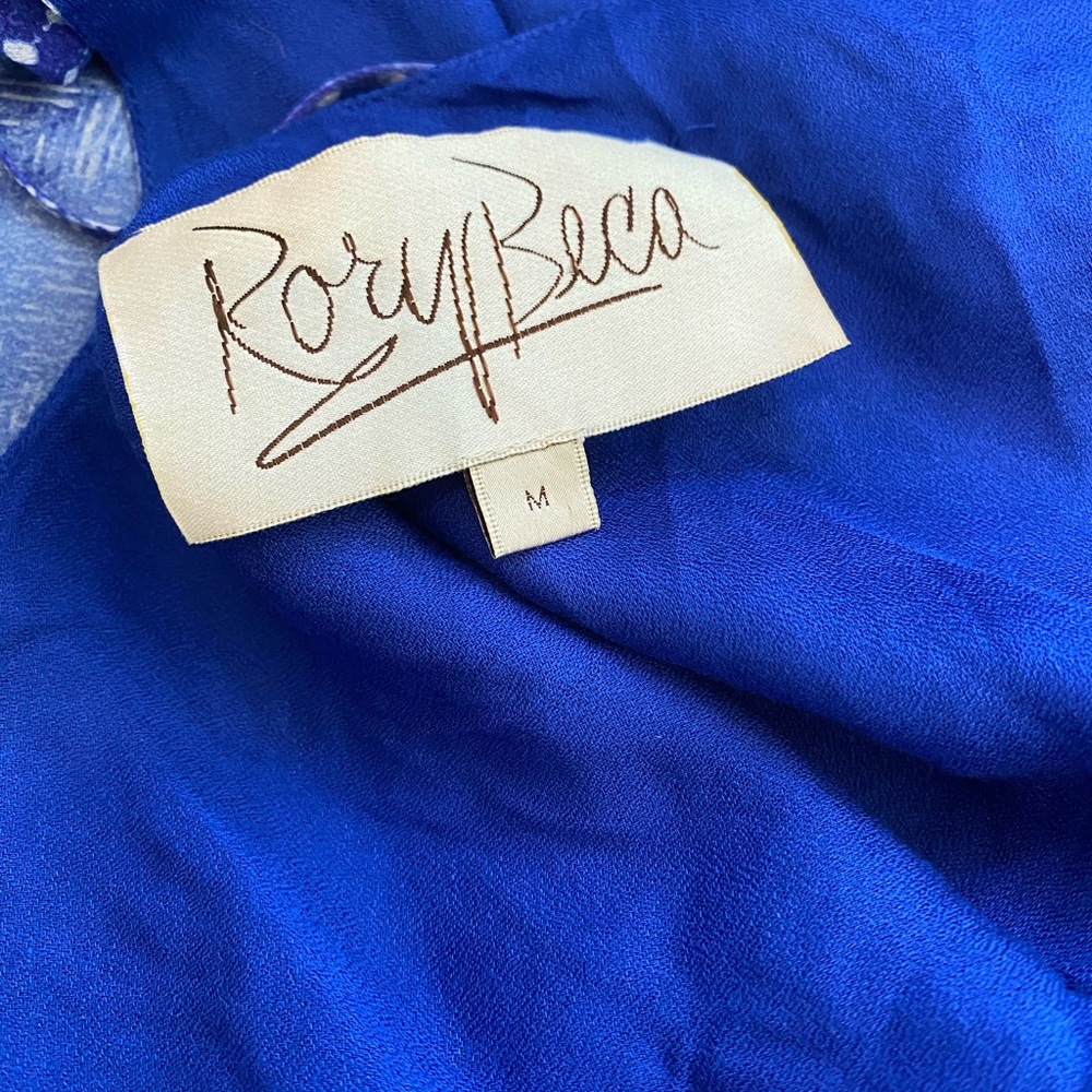 Blue pattern delicate silk top - Picture 5 of 7